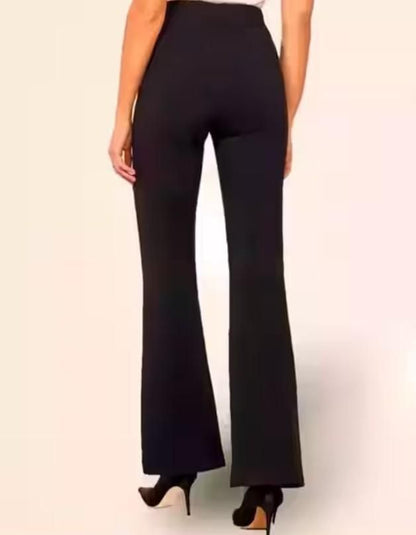 Women's Nontransparent Fabric Classic-Stylish Pant Pack of 2 (Black & White)