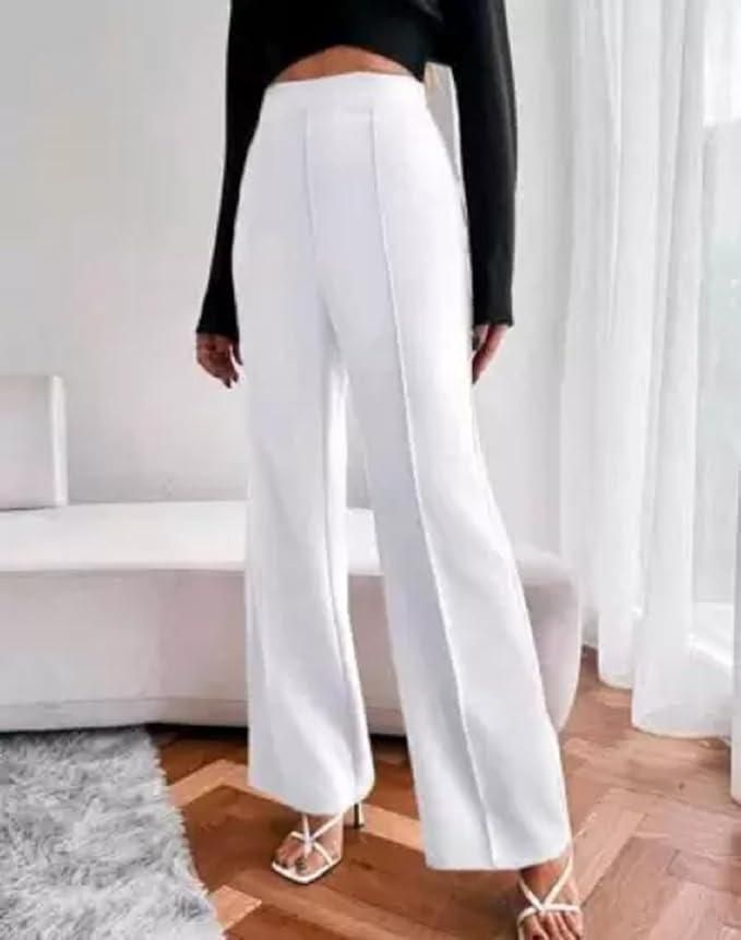 Women's Nontransparent Fabric Classic-Stylish Pant Pack of 3 (Black White Pink)