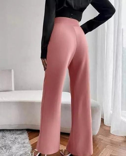 Women's Nontransparent Fabric Classic-Stylish Pant Pack of 3 (Black White Pink)